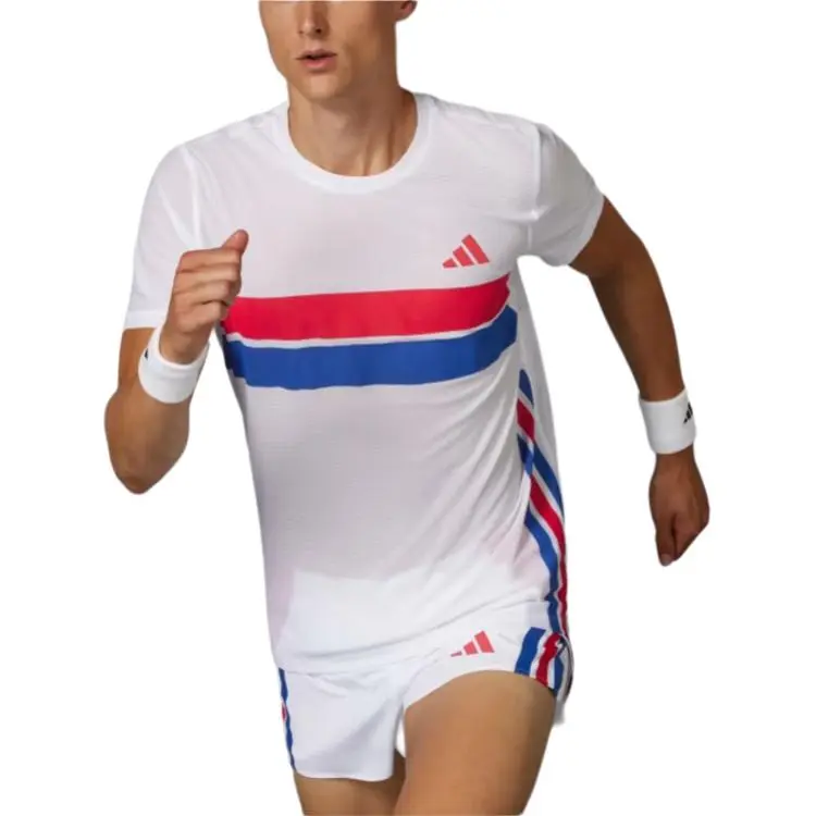 Adidas Free Shipping With AdiClub Adizero Retro Running Tee-3