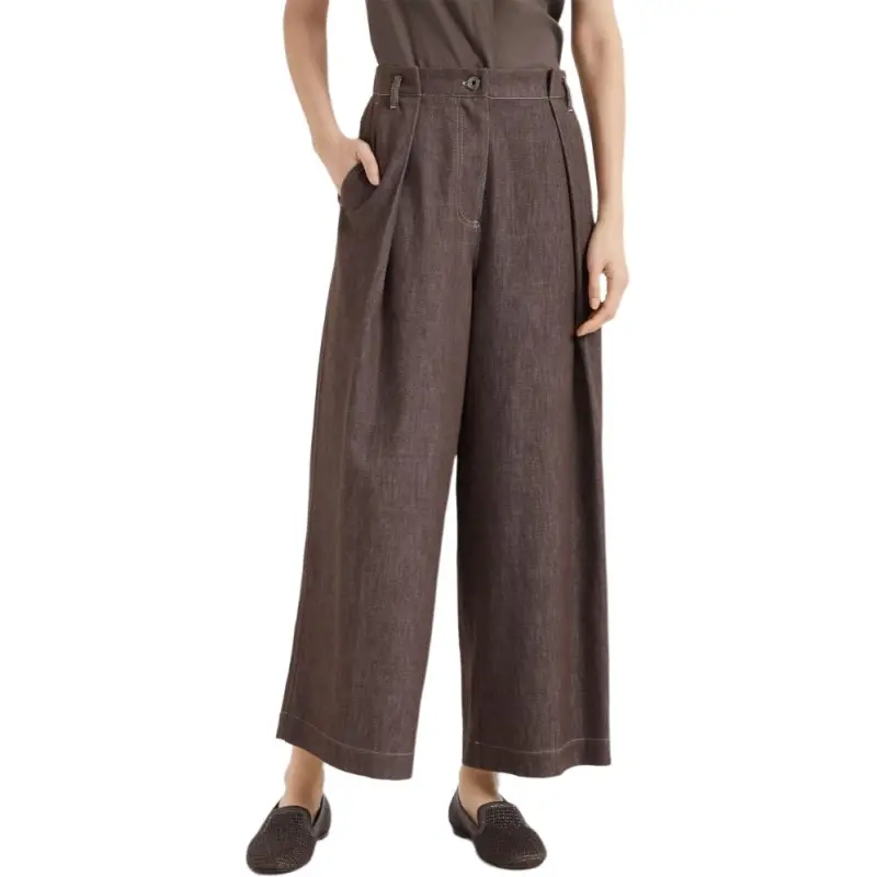 Brunello Cucinelli Pleated Wide Leg Pants-2