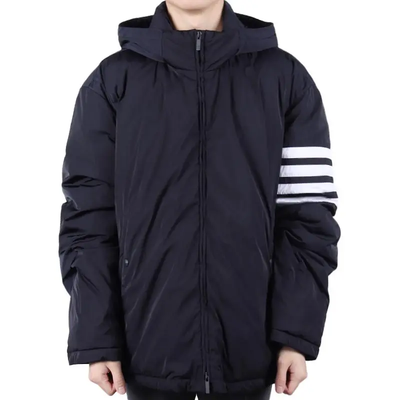 THOM BROWNE 4 Bar Striped Padded Zipped Jacket-4