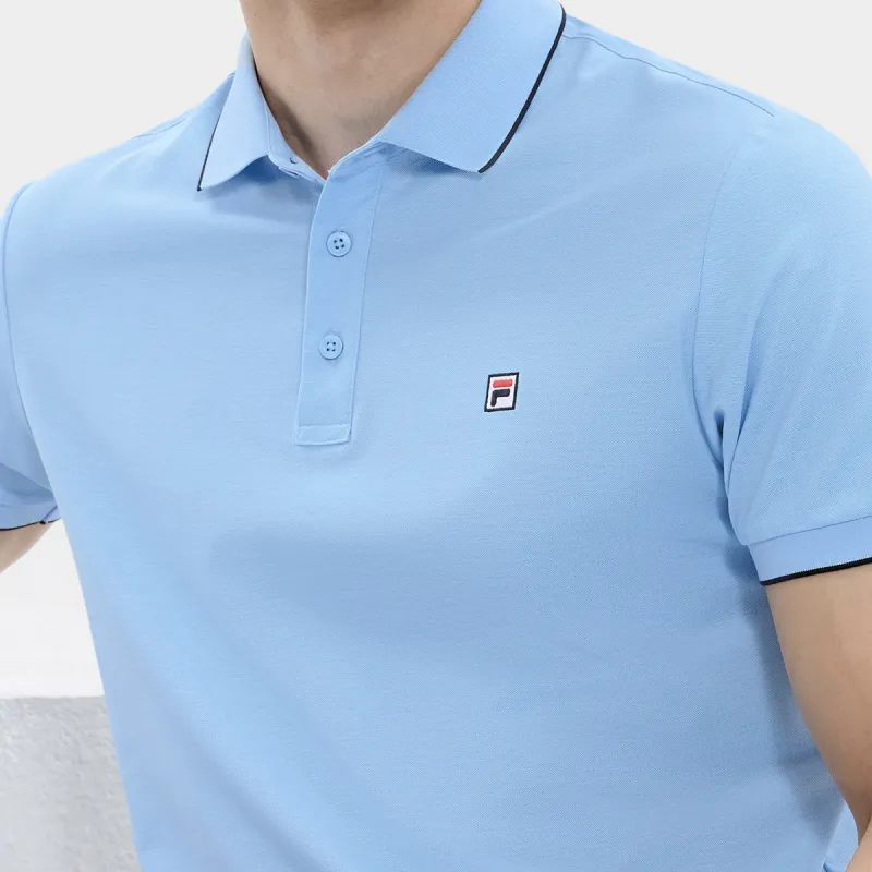 FILA Polo Shirt Men's Light Bright Blue-4