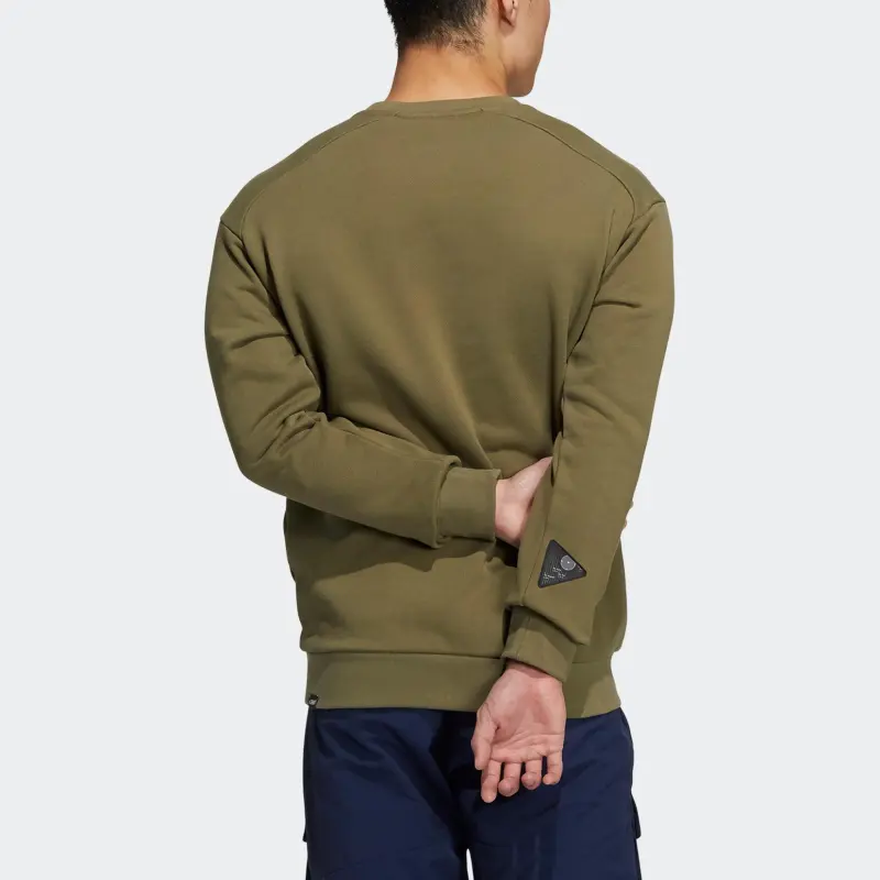 Adidas Sweatshirt Men's Dark Olive Green-2