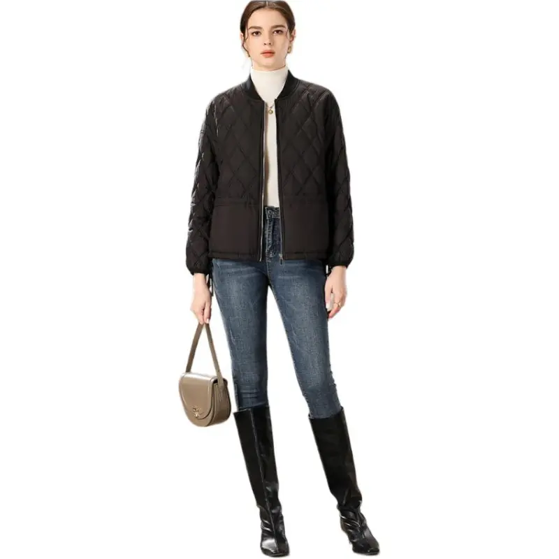 FENHONGMALI Puffer Jacket Women's Black-1