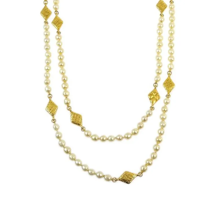 CHANEL 1990 2000s Faux pearl Necklace-1