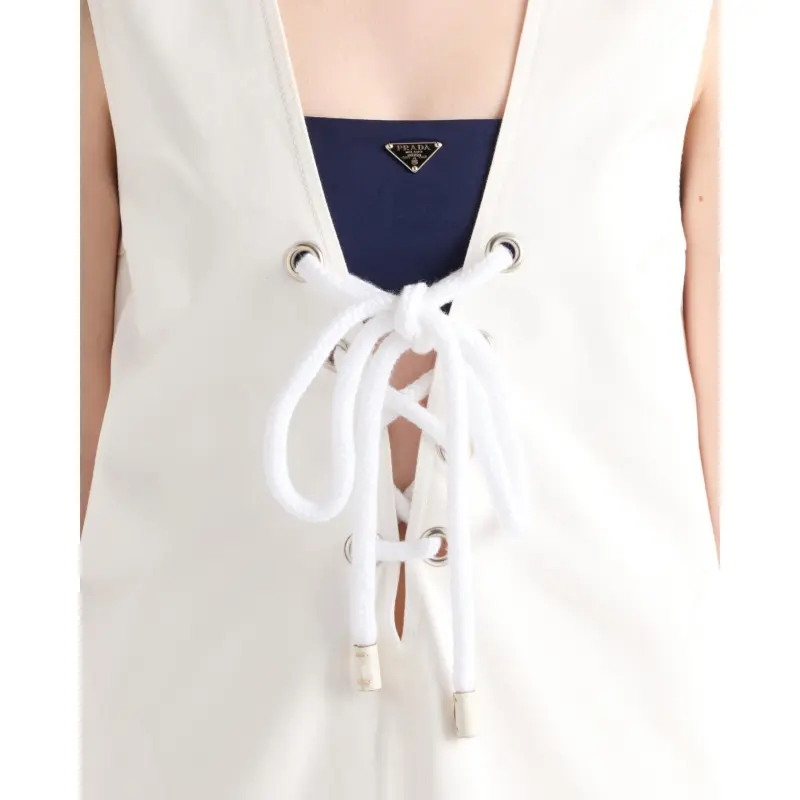PRADA Sleeveless Dress Women's White-5