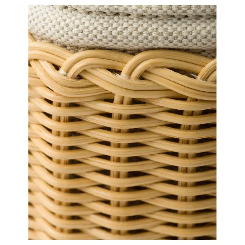 PRADA Rattan Tote Bag Shopping Bag Handbag Mini Women's Tan & White-5