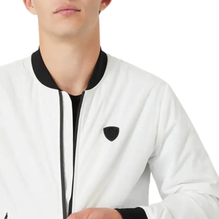 EMPORIO ARMANI Logo-Patch Zipped Bomber Jacket-6