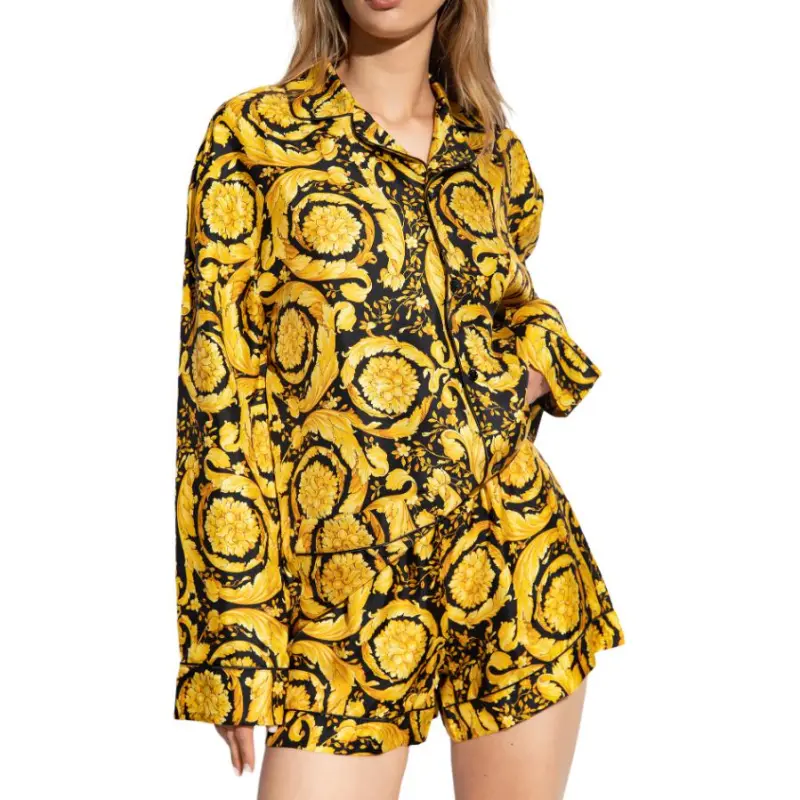 VERSACE Barocco Silk Pajama Top-2