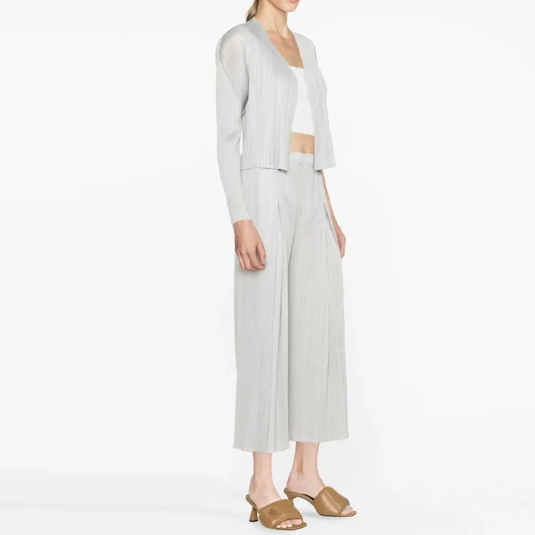 PLEATS PLEASE ISSEY MIYAKE Casual Pants Women's Silvery White-2