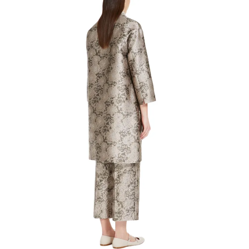 'S MAX MARA Effige Floral jacquard Coat-2