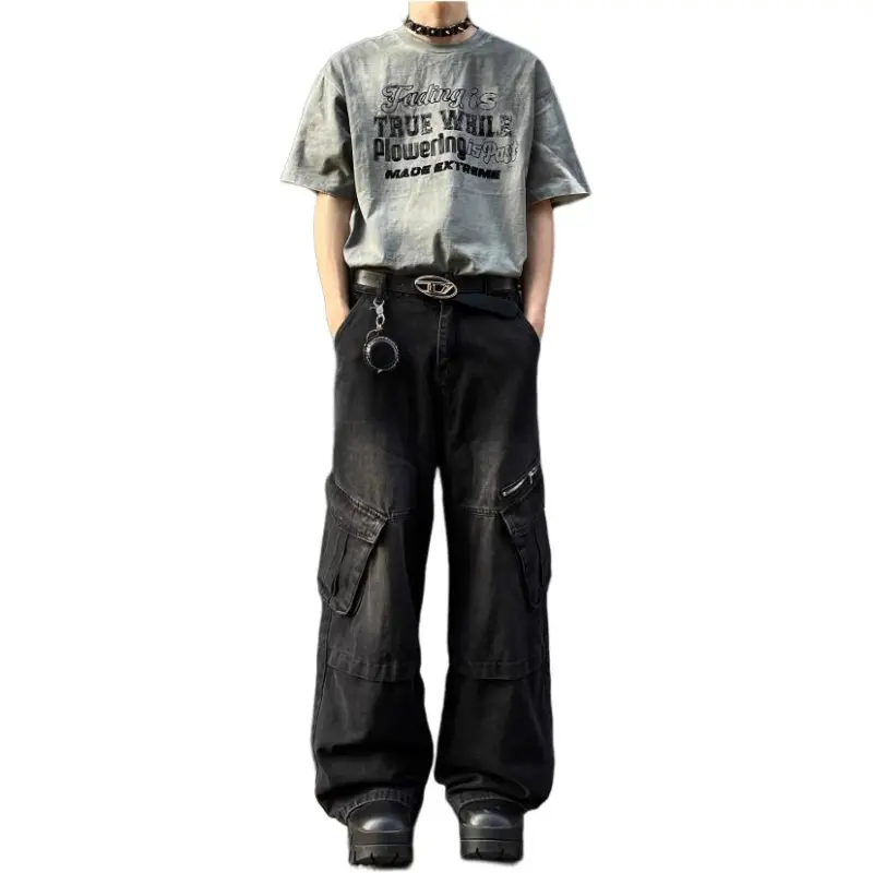 TESTUNG Jeans Men Black-4