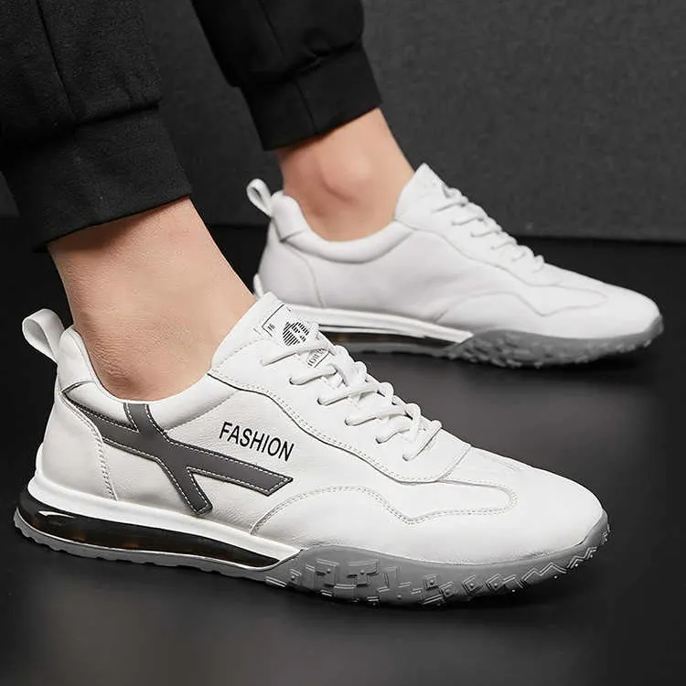 Auron Low Top Casual Shoes Men White-3