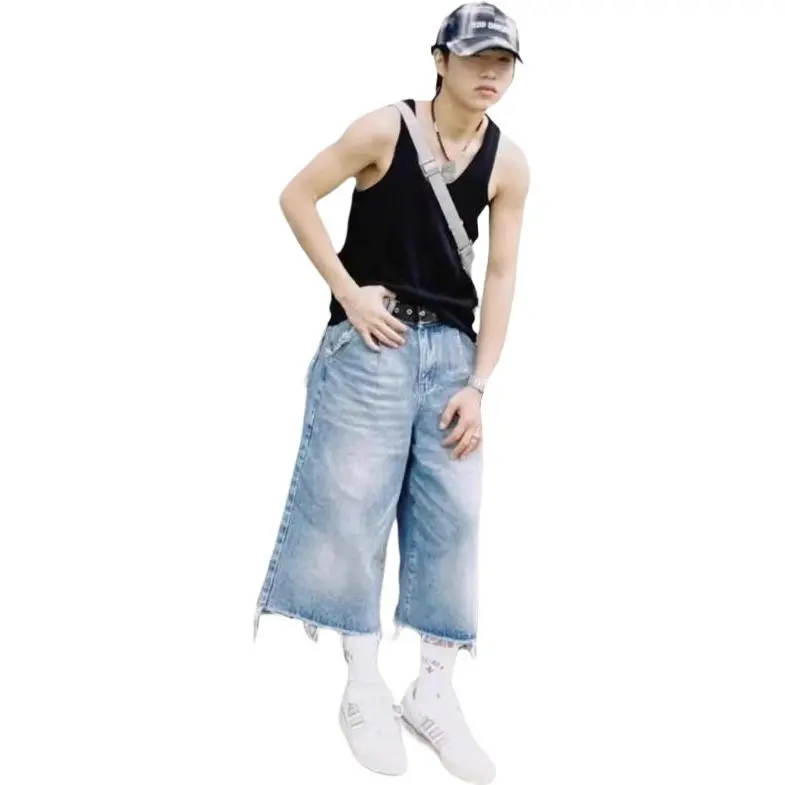 KVIV Denim Shorts Men Blue -2