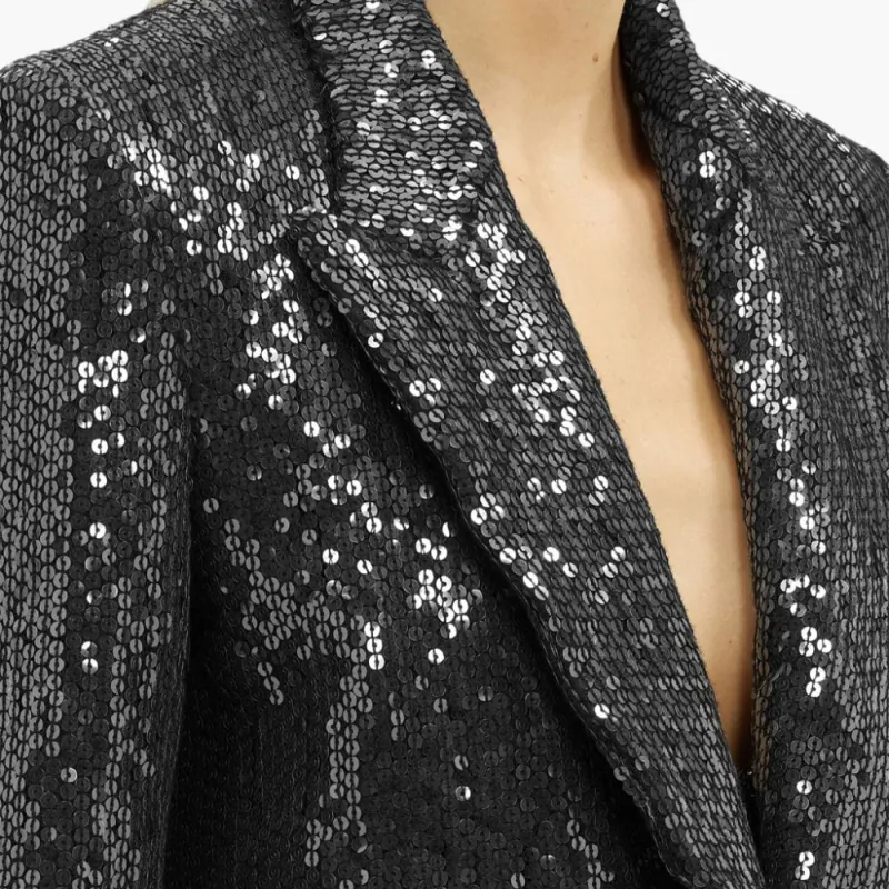 MSGM Sequin embellished Single breasted Blazer-4