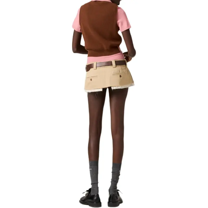 MIU MIU Logo intarsia Polo Top-2