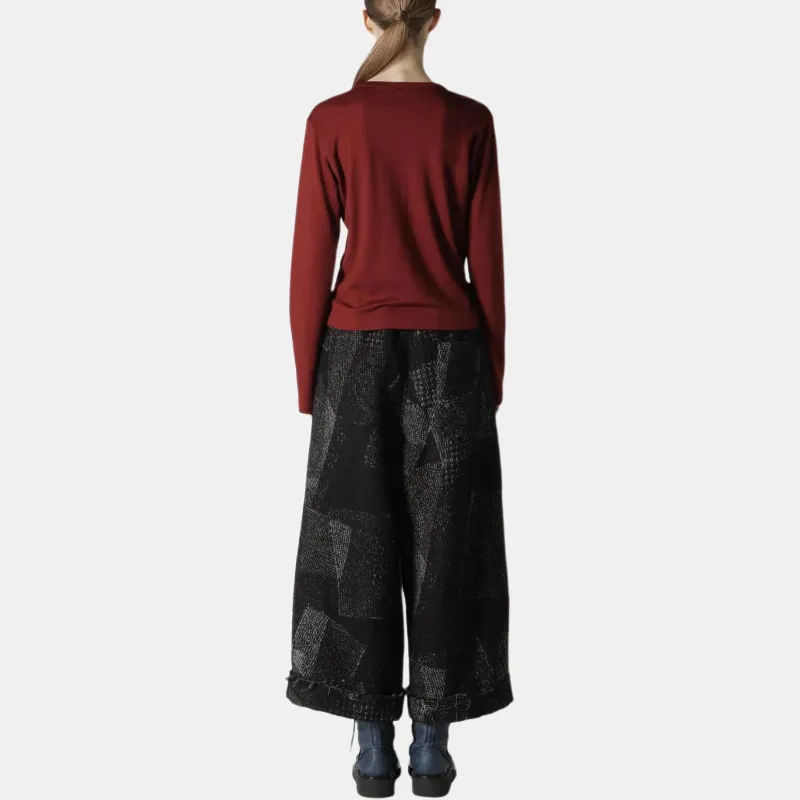 Yohji Yamamoto Y's FW24 Sweater Women's Burgundy-6