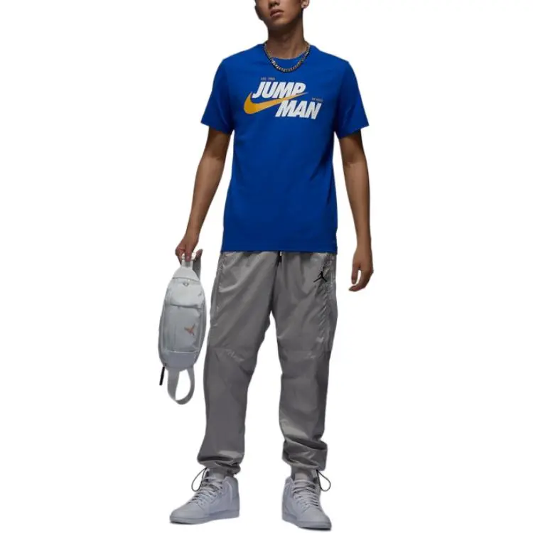 Jordan Air Jordan Jumpman X Nike T Shirts Men Game Royal Blue-3