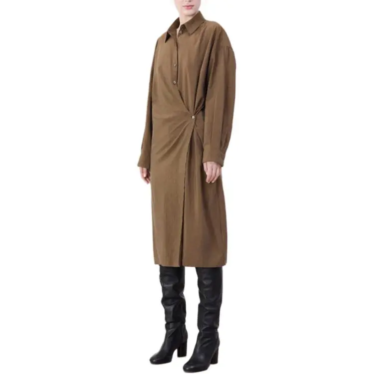 Lemaire Straight Collar Twisted Dress-3