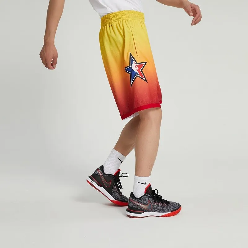 Nba X Nike Casual Shorts Men Burgundy-3