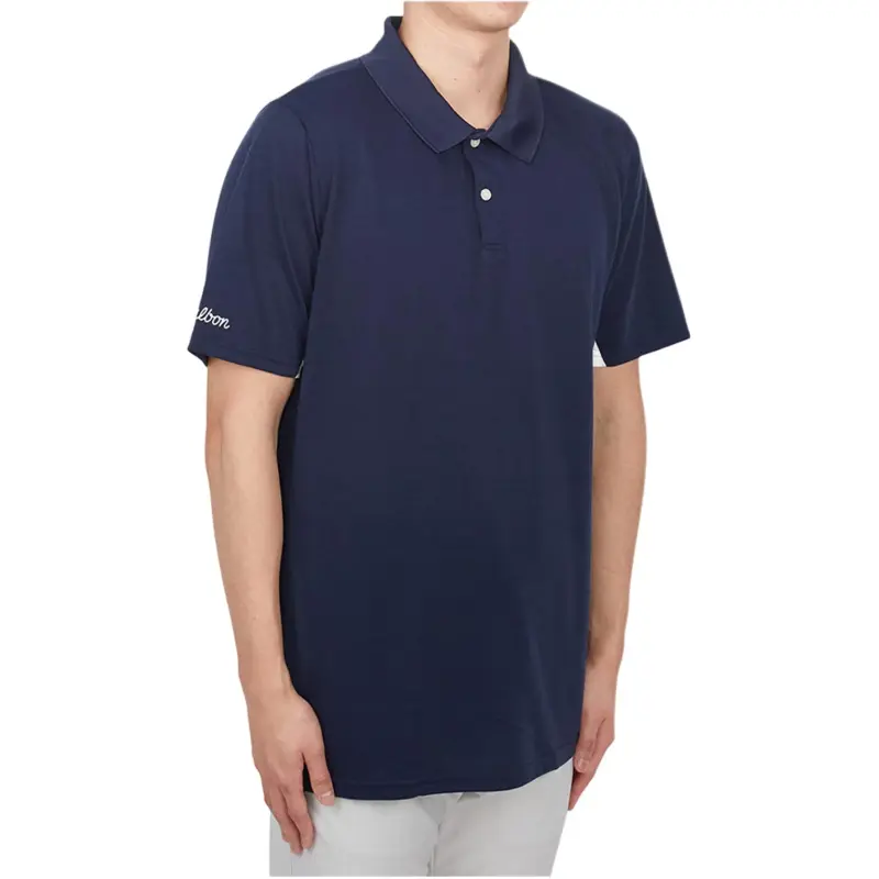 Malbon Golf Polo Shirt Men's Navy Blue-2