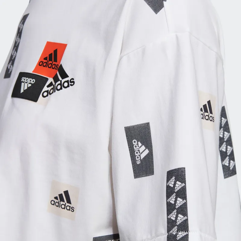 Adidas Drop Shoulder Sleeve T Shirt Women's White-5