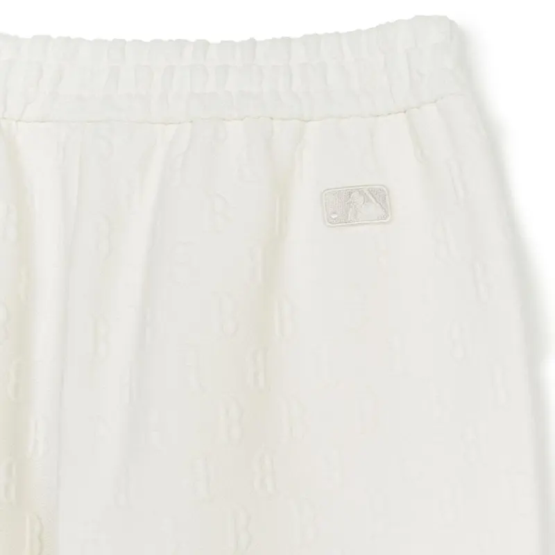 MLB Jacquard Monogram Boston Red Sox Pants Casual Pants Unisex Cream-5
