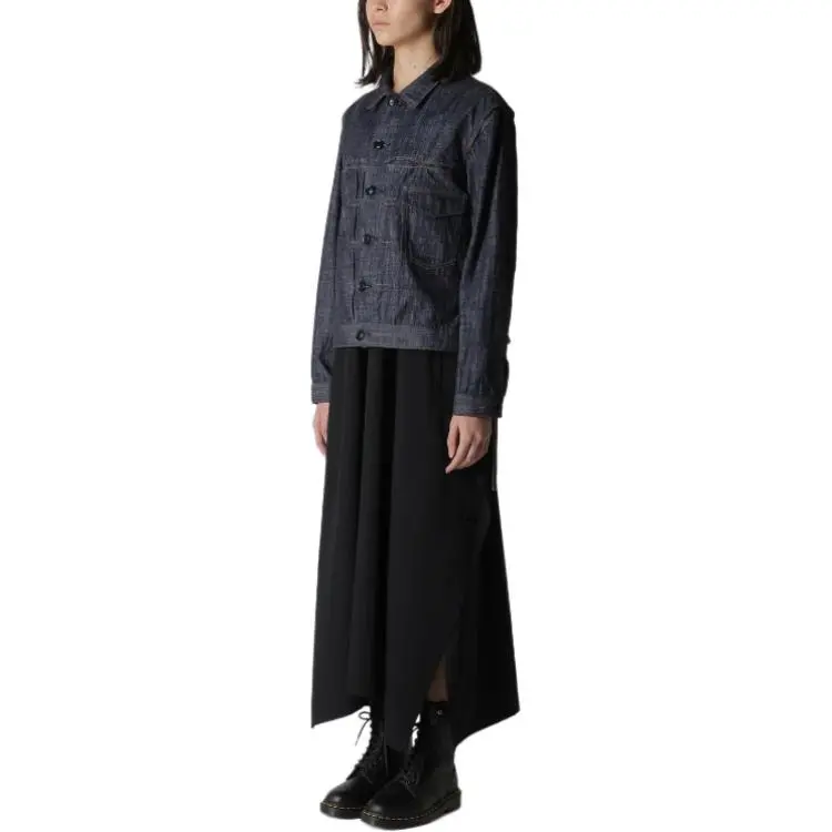Yohji Yamamoto KO Tucked Denim Jacket 'Indigo'-3
