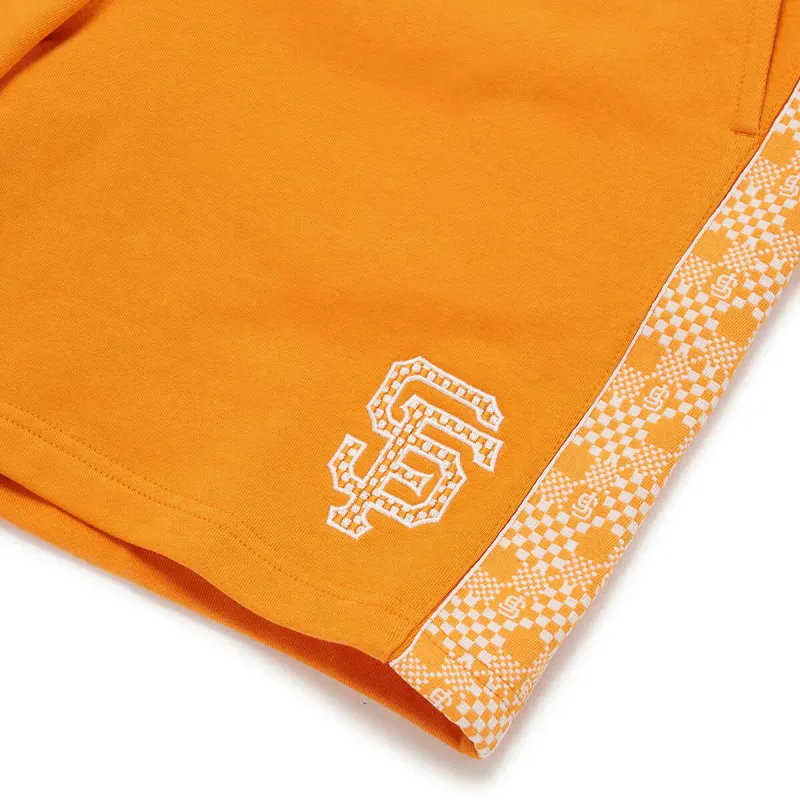 MLB San Francisco Giants MLB Checkerboard Casual Shorts Unisex Orange-2