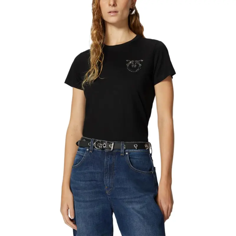 PINKO Love Birds Embellished Crewneck T Shirt-3