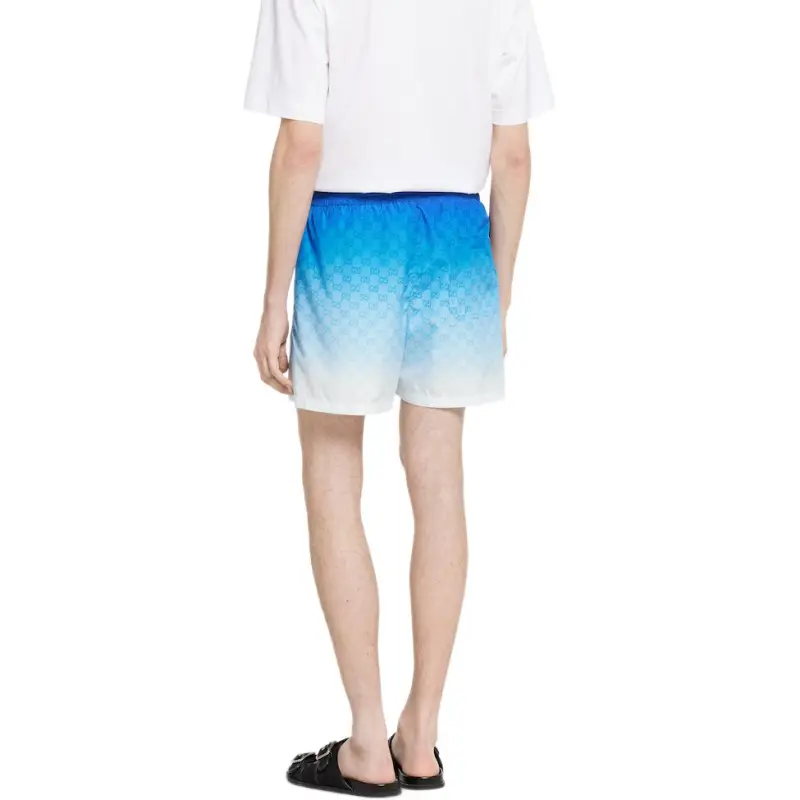 GUCCI FW25 Lido Collection Swimming Shorts Men's Blue-3