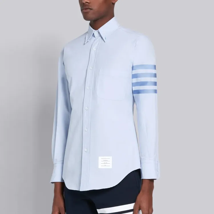THOM BROWNE 4 Bar Oxford Shirt-4