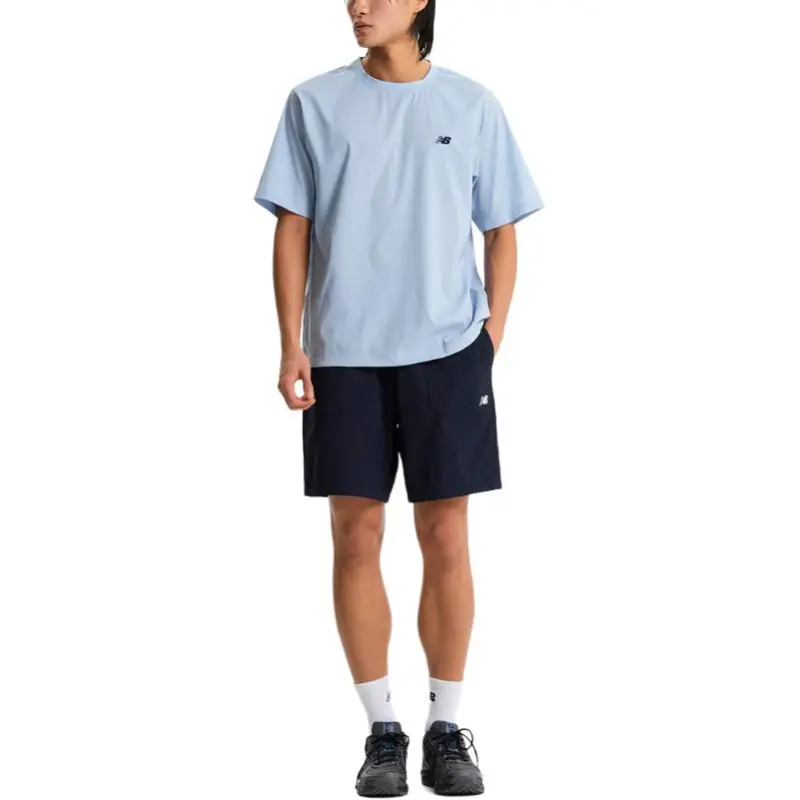 New Balance UNI SUMMERSEMI OVER FIT T Shirt Unisex Light Blue-1