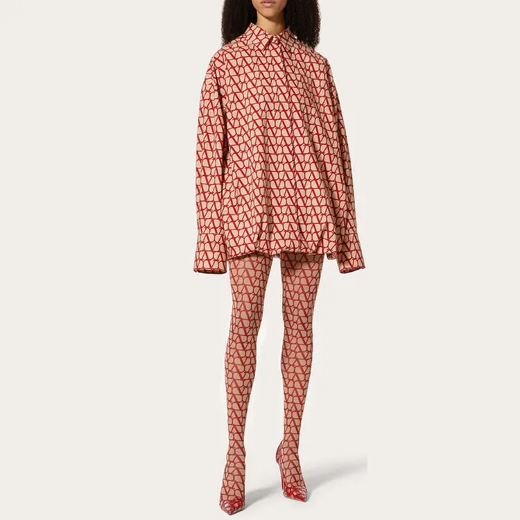 Valentino Long-Sleeved Dresses Women's Red-1