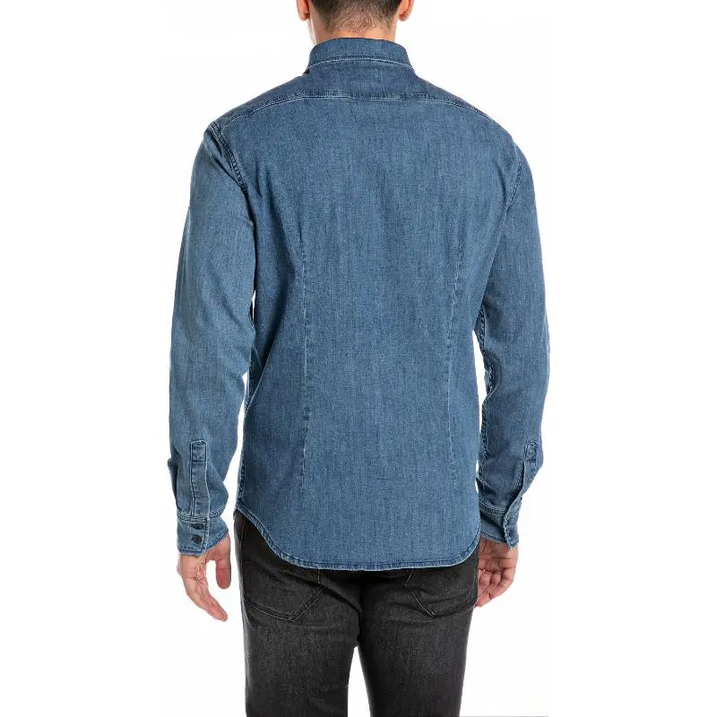 REPLAY Shirts Men Blue-1