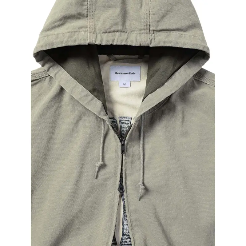 Thisisneverthat SS24 Washed Carpenter Jacket Jacket Unisex Khaki Gray-3