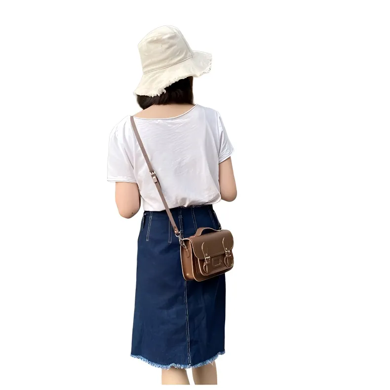 Zatchels Cow Leather Handbag Women's Chocolate-2