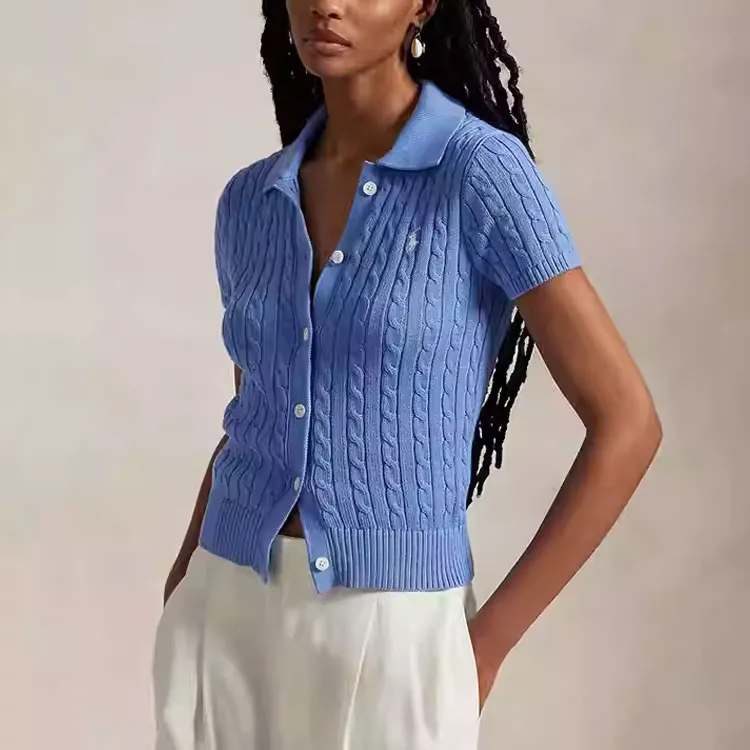 Polo Ralph Lauren Cable knit Short sleeve Cardigan-3