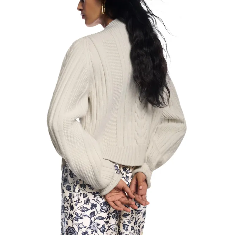 Lv Cable Knit Strap Cardigan-4