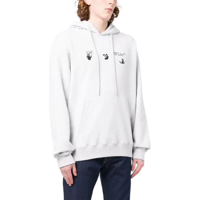 OFF-WHITE Printed Logo Cotton Hoodie-2