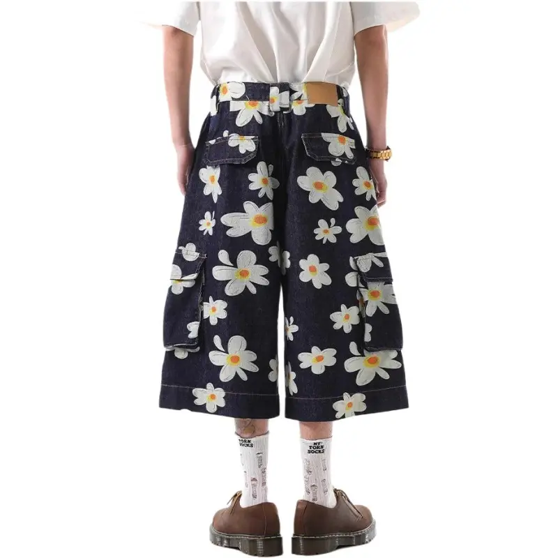 VINMUK Denim Shorts Unisex Blue-3