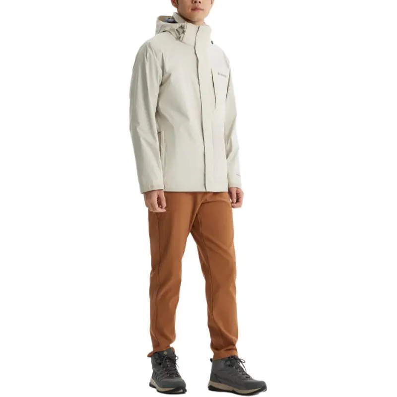 Columbia Waterproof, Windproof, Abrasion Resistant, Thermal Windbreaker Jacket Men's Beige-4