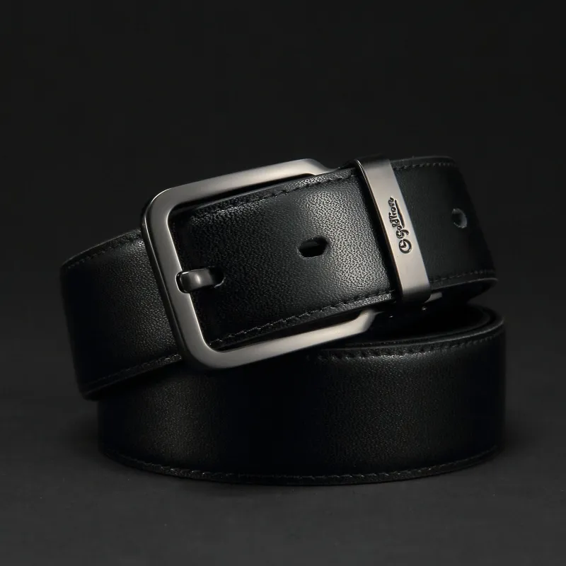 GOLDLION Cow Leather Belts Men's Multiple Colors 3.4cm-3
