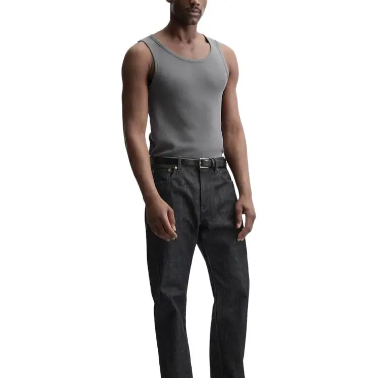 ZARA Tank Tops Men Gray-2