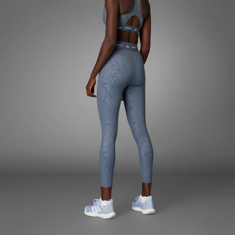 Adidas Free Shipping With AdiClub Techfit Printed 7/8 Leggings-2