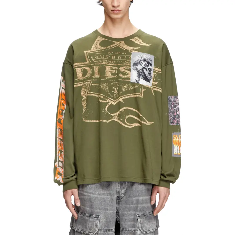 DIESEL T Boxt ls Slits R5 T shirt-3