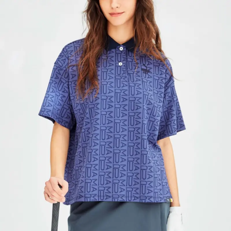 PUMA Polo Shirt Women's Dark Marine Blue-2