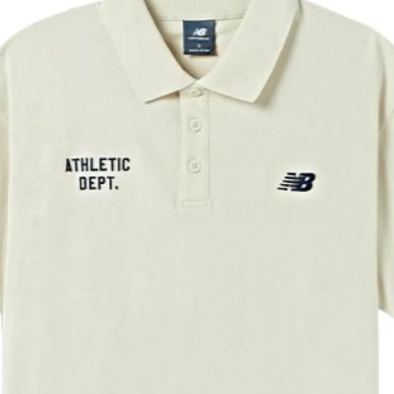 New Balance Polo Shirt Men's Ecru-5