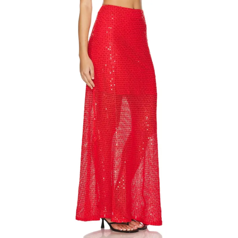 SABINA MUSAYEV Casual Long Skirt Women's Red-2