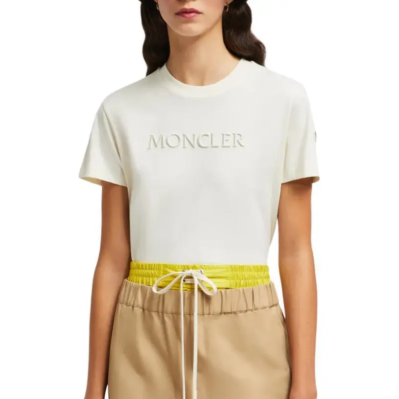 Moncler Logo Embroidered Crewneck T Shirt-1
