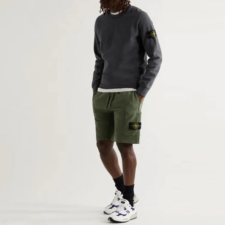 STONE ISLAND 63020 Brushed Cotton Fleece Crewneck-1