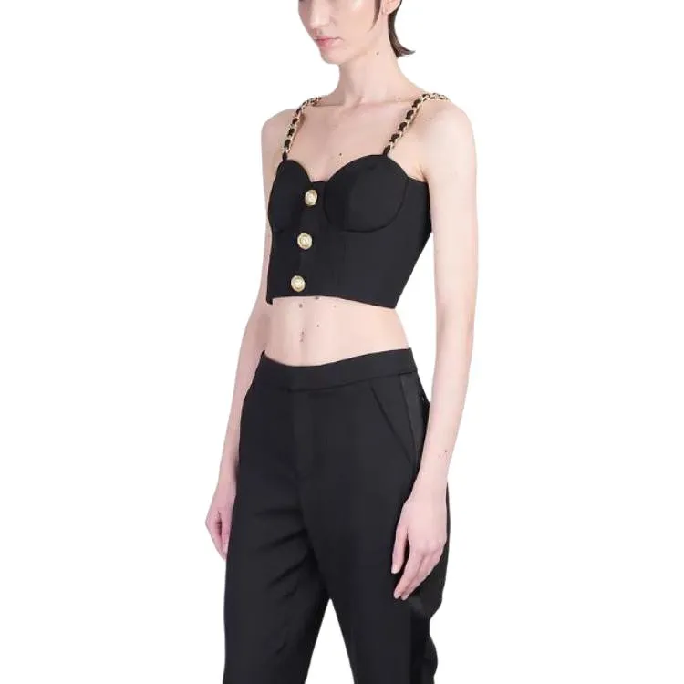 BALMAIN Chain Link straps Top-4
